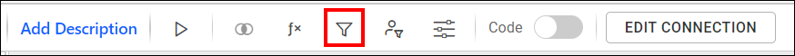 option for opening the filter dialog