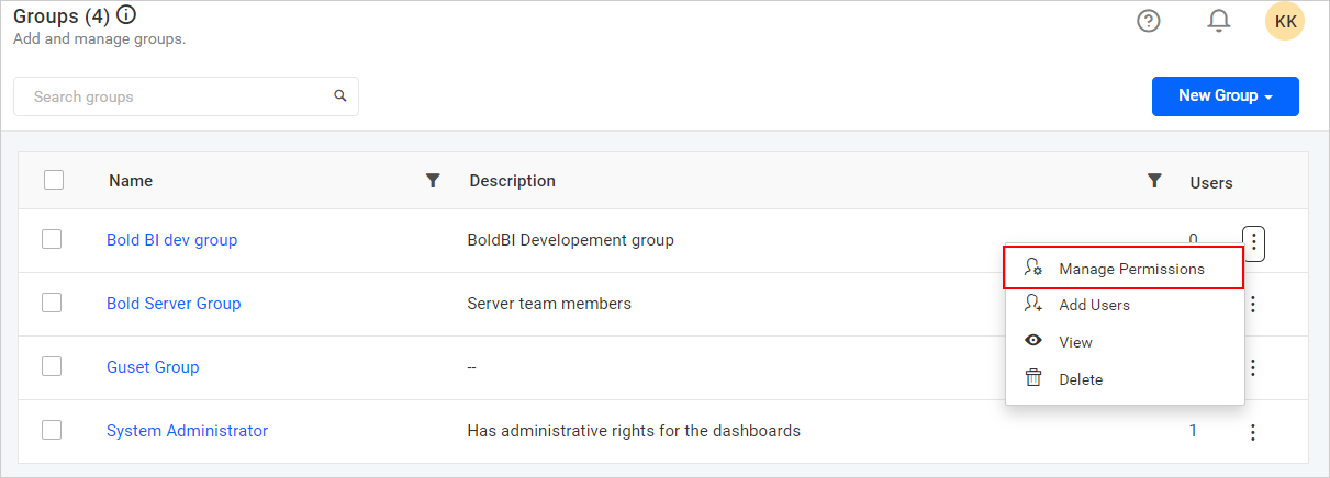 Manage Permissions