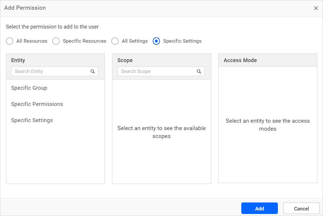 Add Permission Dialog