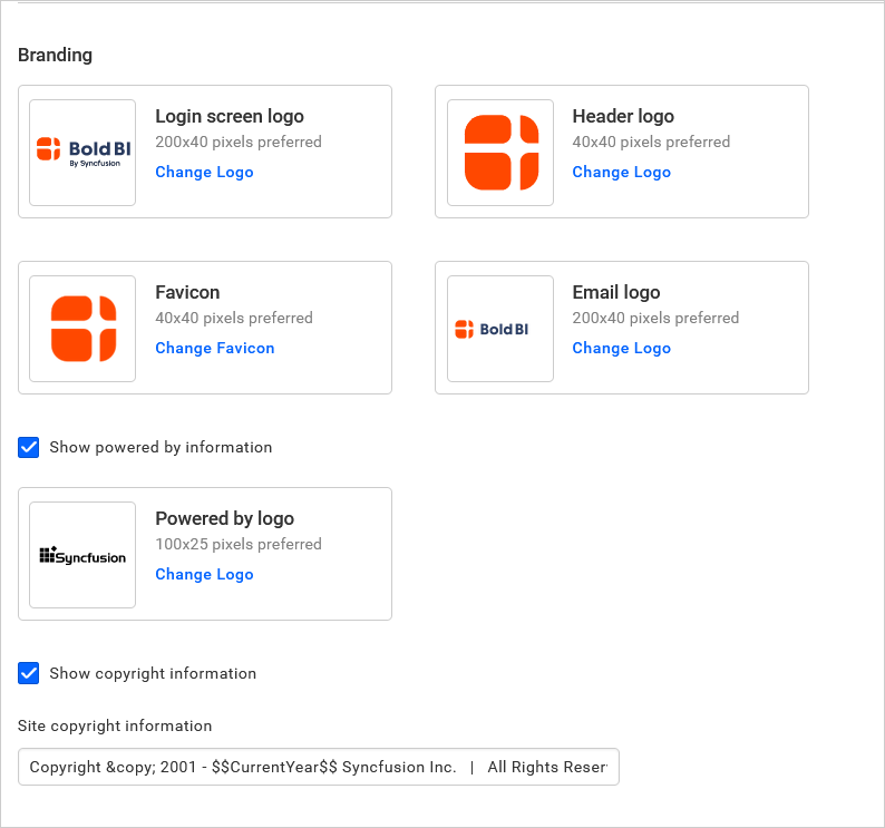 Branding Settings