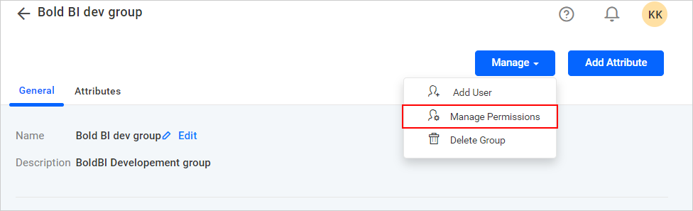 Manage Permissions Group Edit