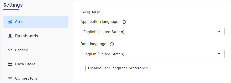 Site Language