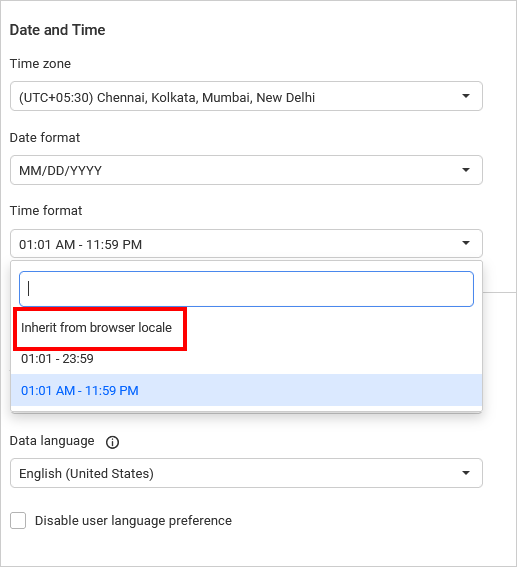 Time format