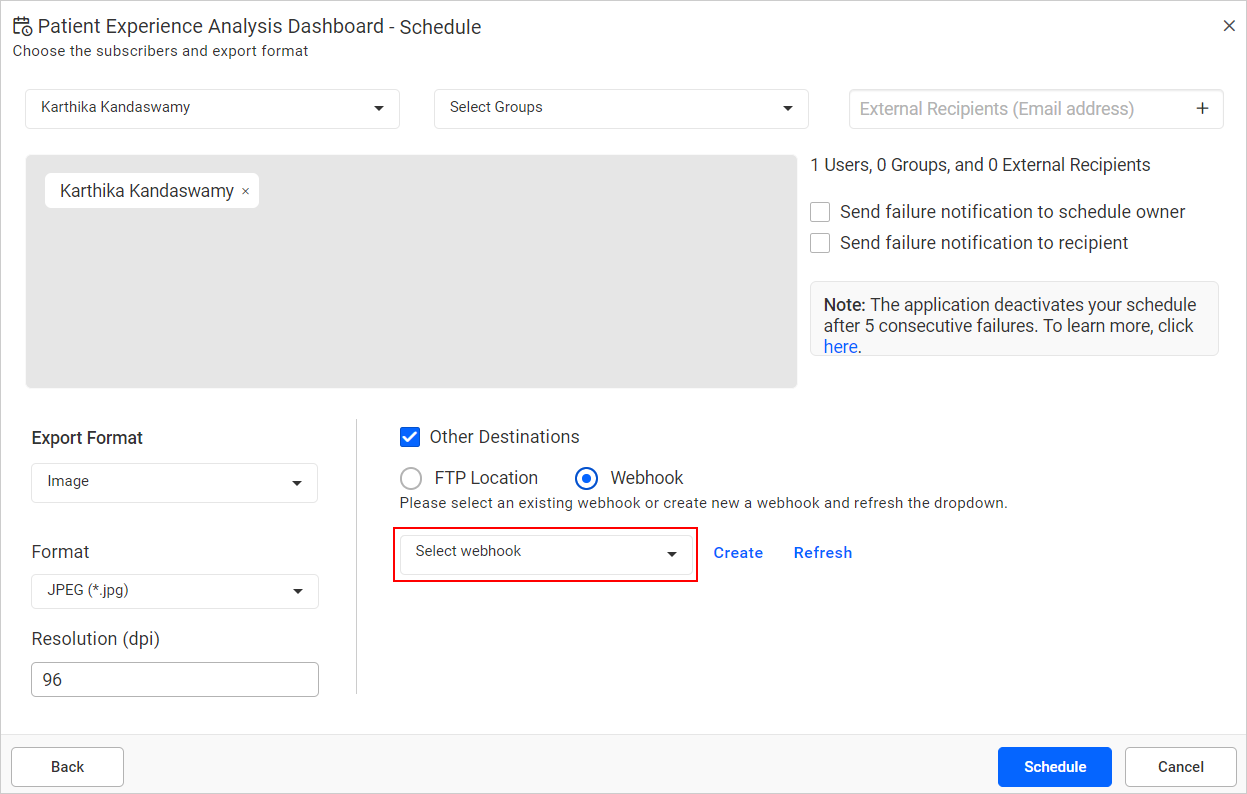 Select Webhook