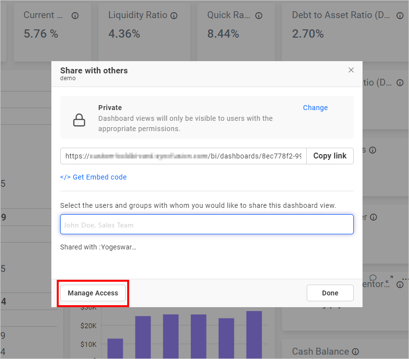 Manage Access View
