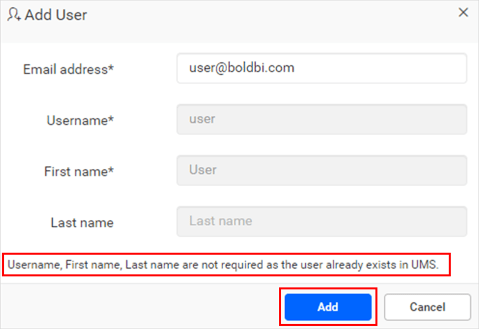 User from UMS
