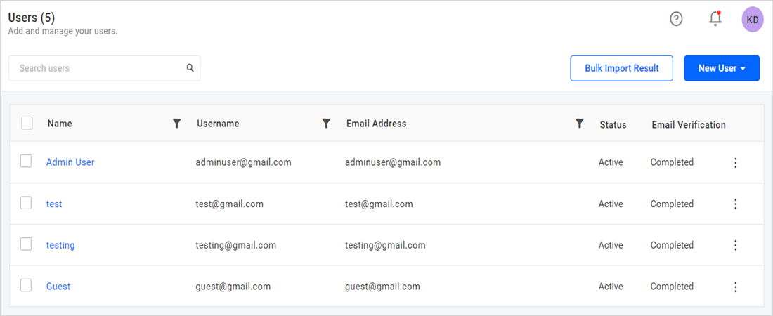 Manage Users