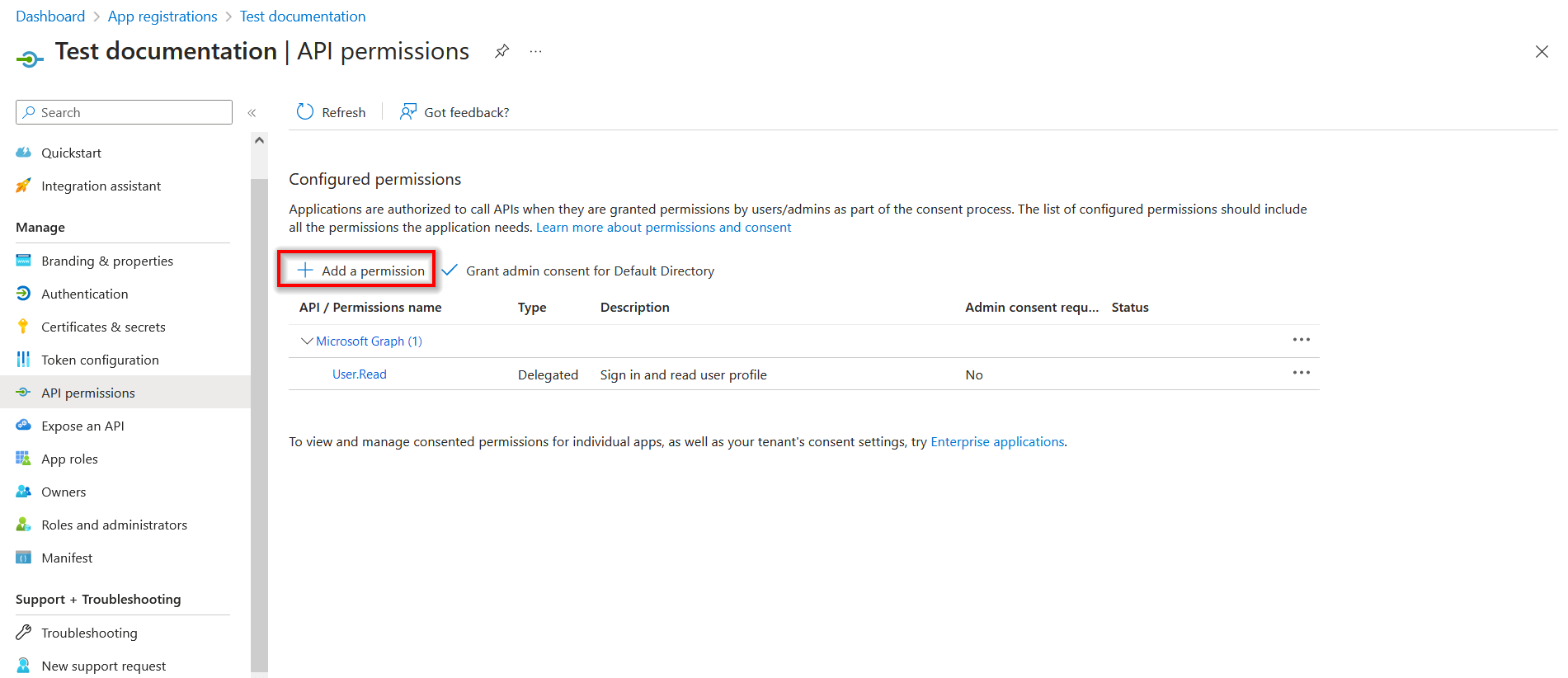 Add permission
