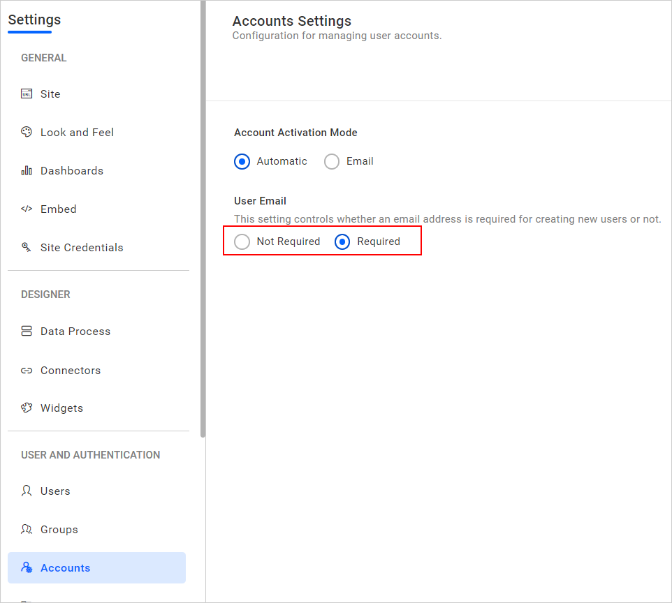 Email Settings