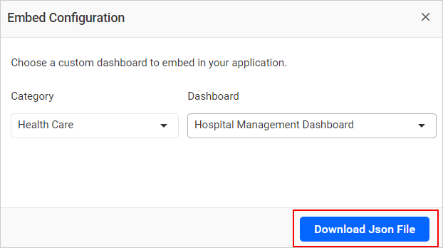 EmbedConfig popup