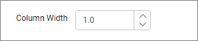 Column Width Value