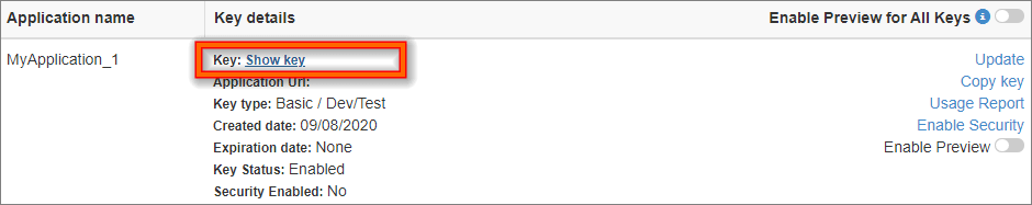 Bing Maps Keys List