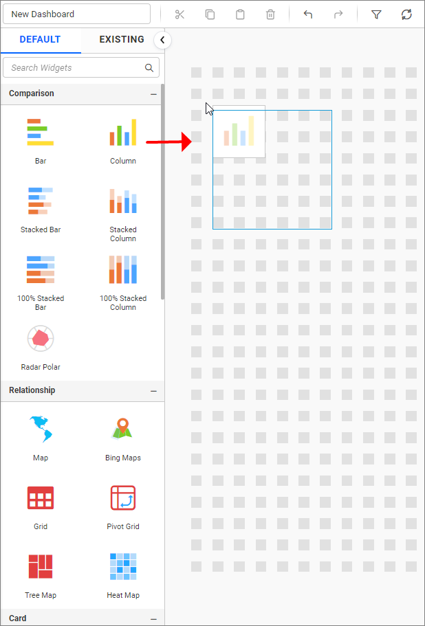 Adding column chart