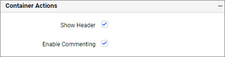 Container Actions