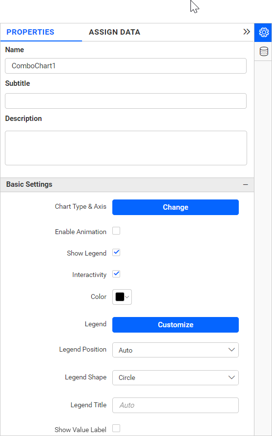 Assign data