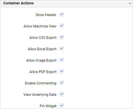 Container Actions
