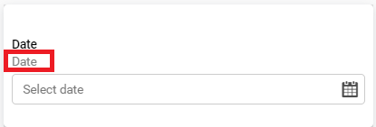 date picker name
