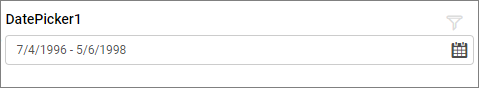 range date selection option