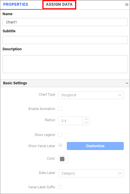 Assign data