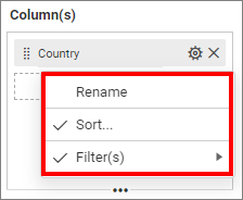 Column settings