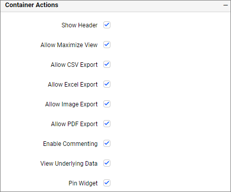 Container Actions