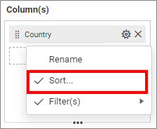 Sort option