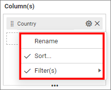 Column settings