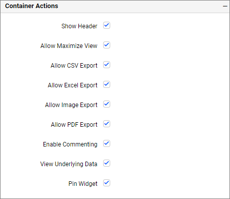 Container Actions