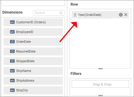 Add data to row