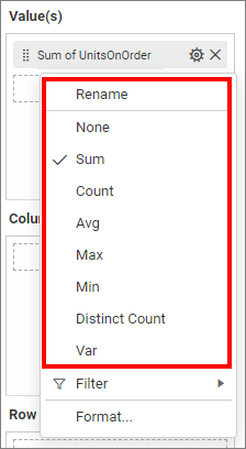Settings option