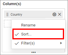 Sort option