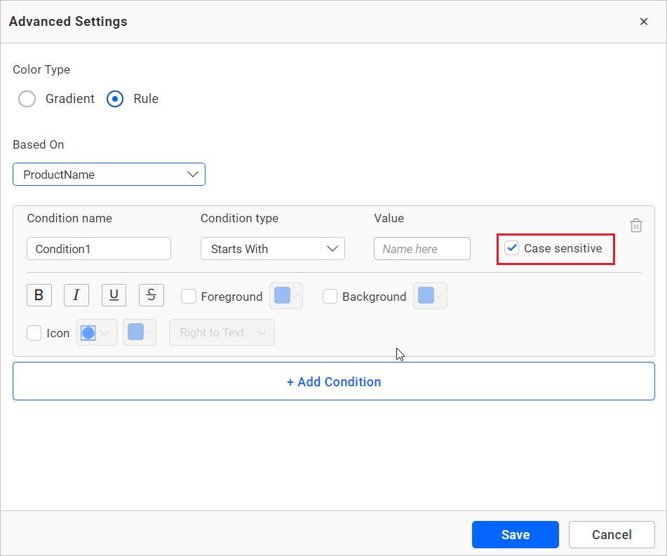 Case sensitivity
