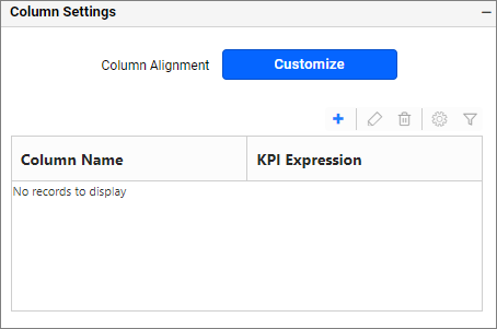 Column settings