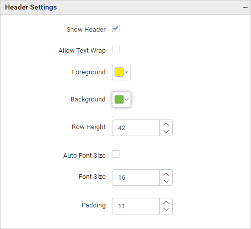 Header  Customization