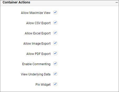 Container Actions