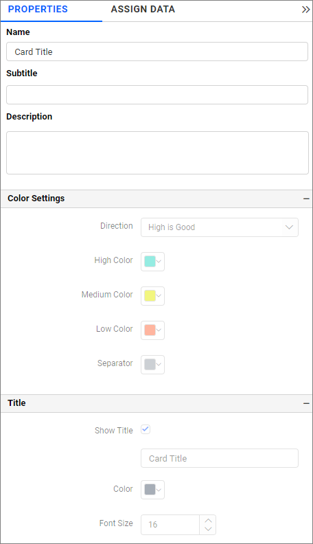 Properties pane