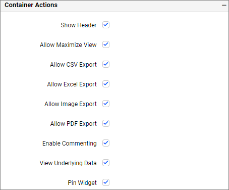 Container Actions