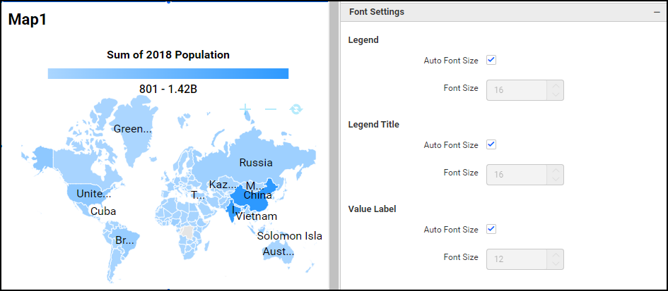 Font settings