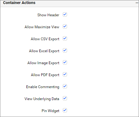 Container Actions