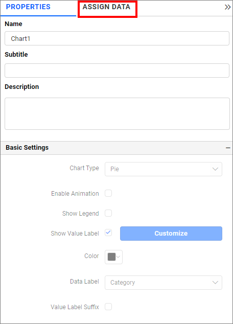 Assign data
