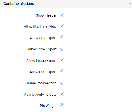 Container Actions