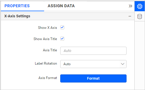 X-Axis settings
