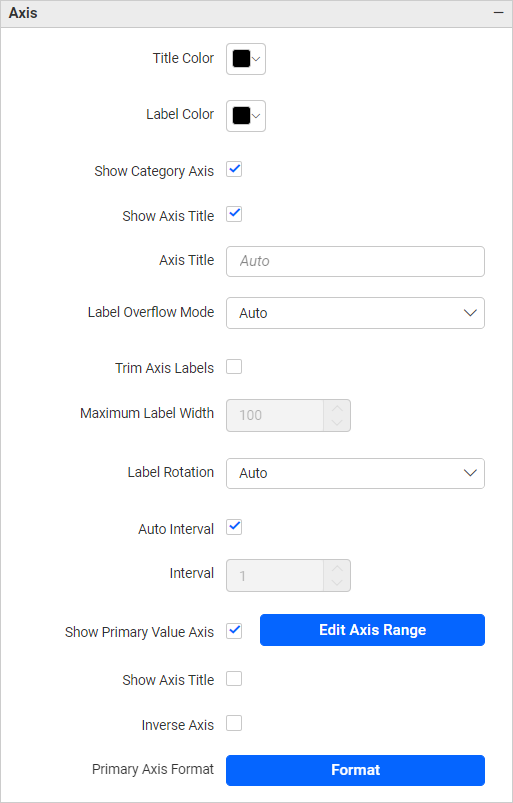 Axis Settings