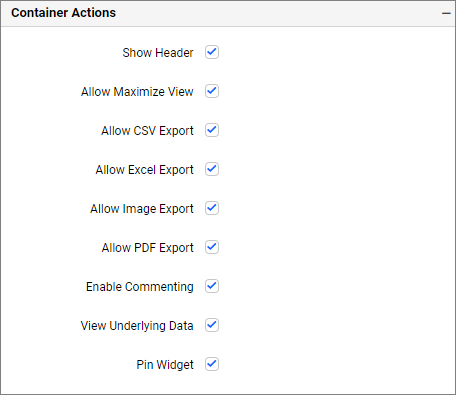 Container Actions