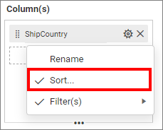 Sort Settings