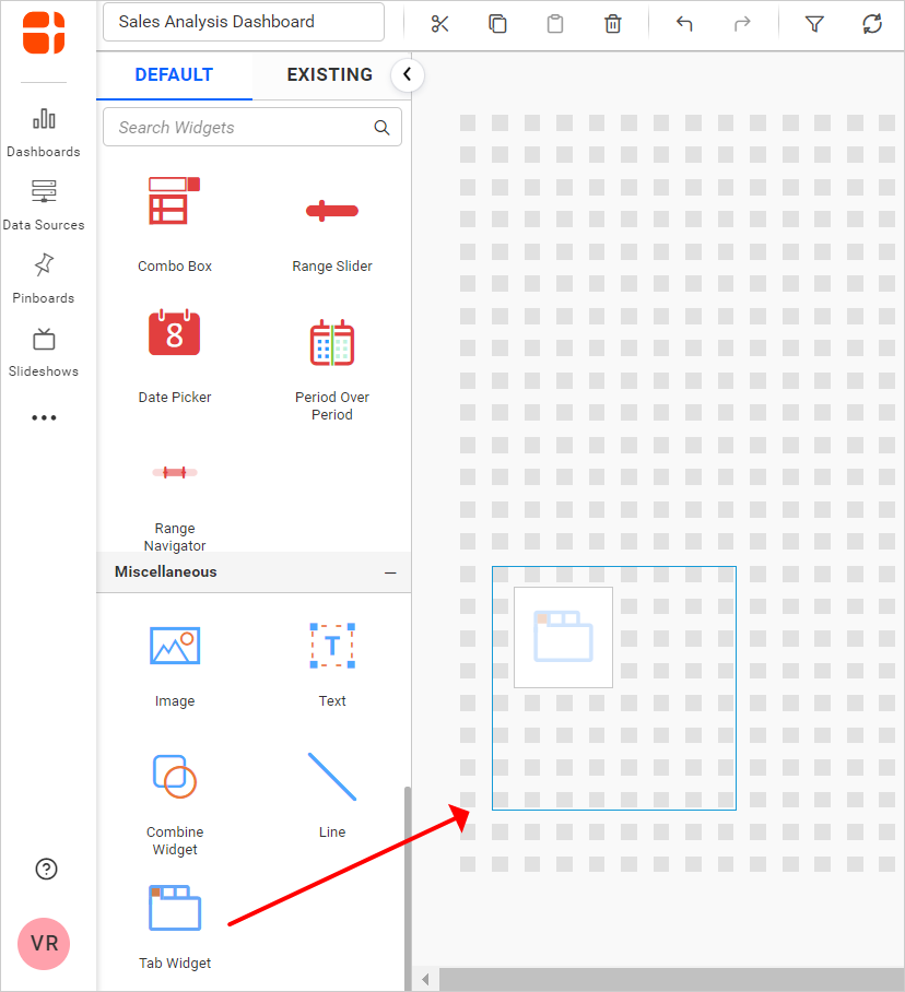 Add Tab Widget