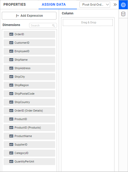 TextFilter Assign Datatab