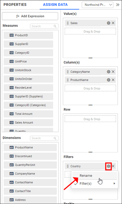 Field rename option