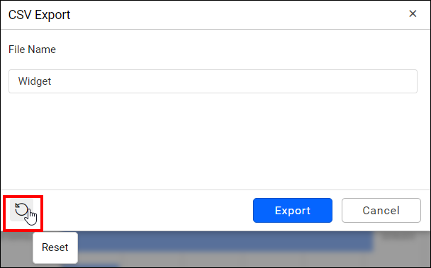 CSV reset