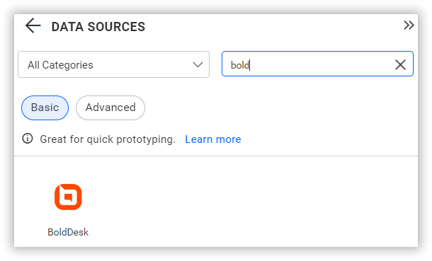 Choose data source